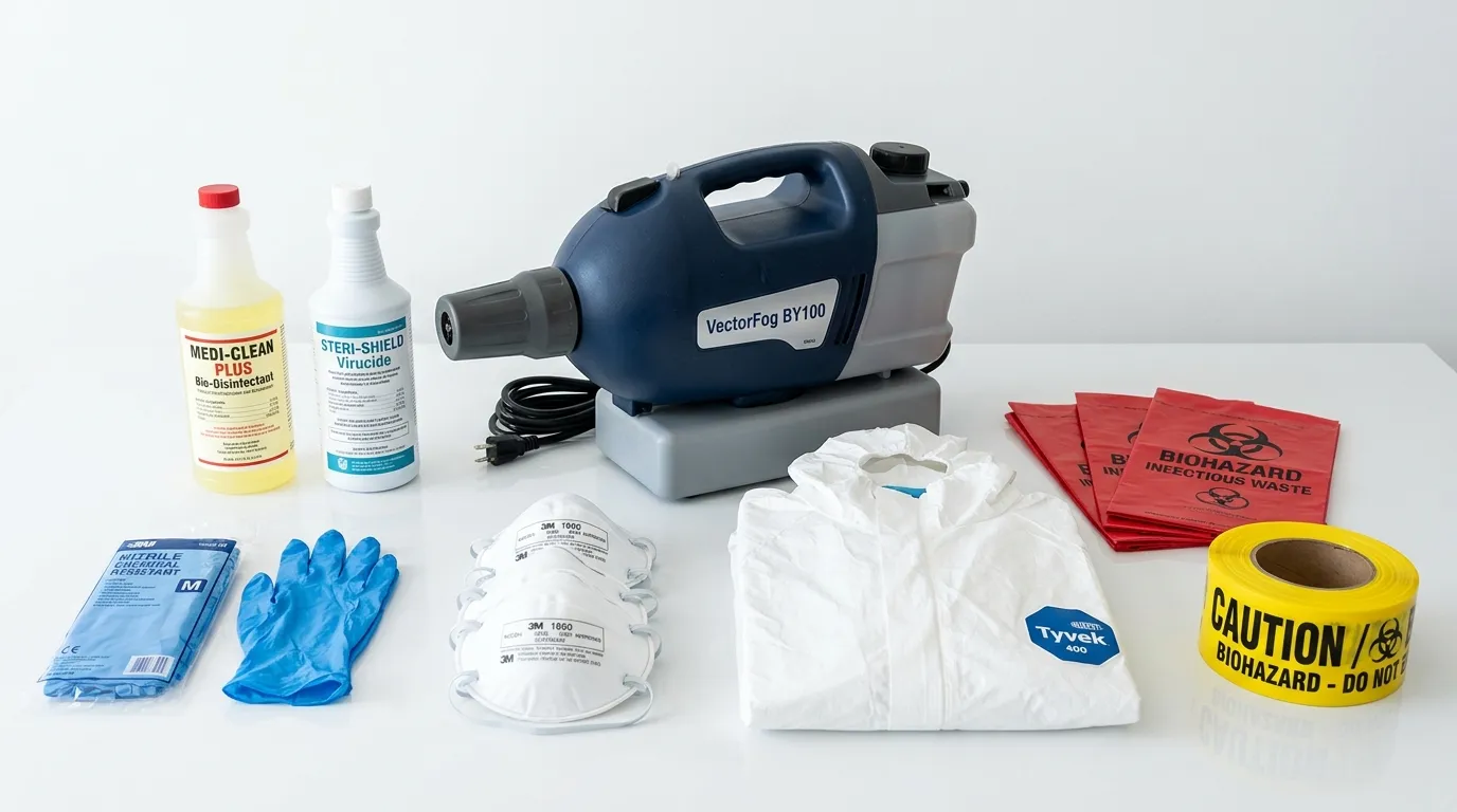 Professional biohazard remediation crew working in West Elkridge